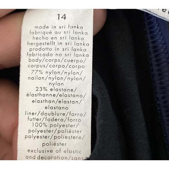 Calvin Klein Ruched One Piece Swimsuit Tummy Control Shaping Square Neck Size 14 - Picture 5 of 6